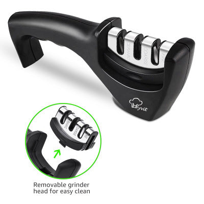 3-Stage Diamond Knife Sharpener – Ergonomic, Tungsten Steel & Ceramic Blades for Precise Edge